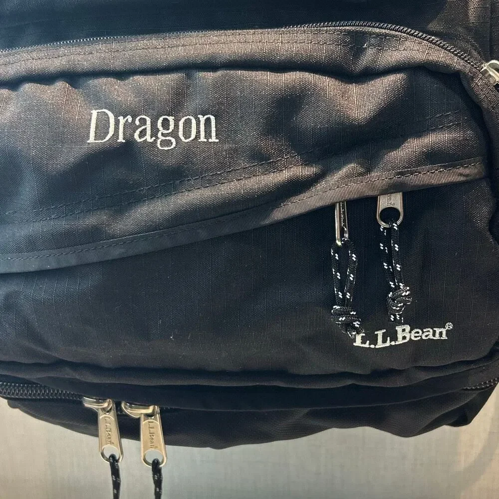 Vtg L.L. Bean Backpack Black 